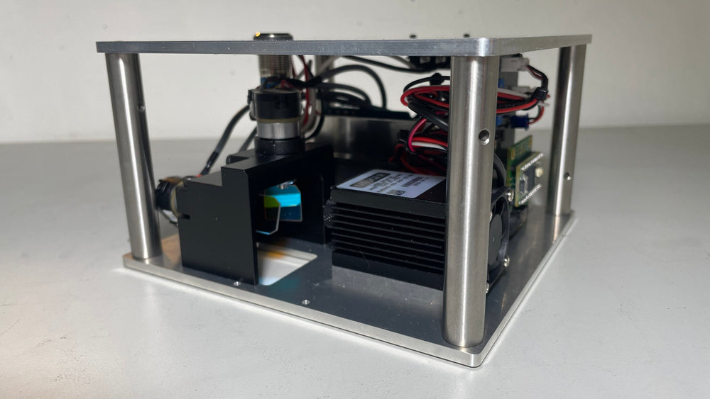 programmable laser galvo scanner front view